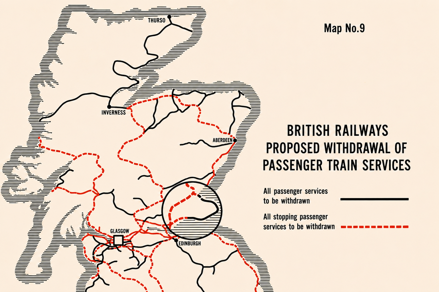 Beeching Report Map 9